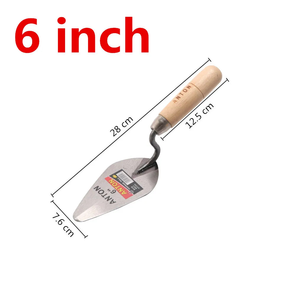 6/7 Inch Construction Tools Putty Knife Brick Trowel Laying Carbon Steel Blade Pointing Plaster Tool Carbon Steel Trowel  Tools
