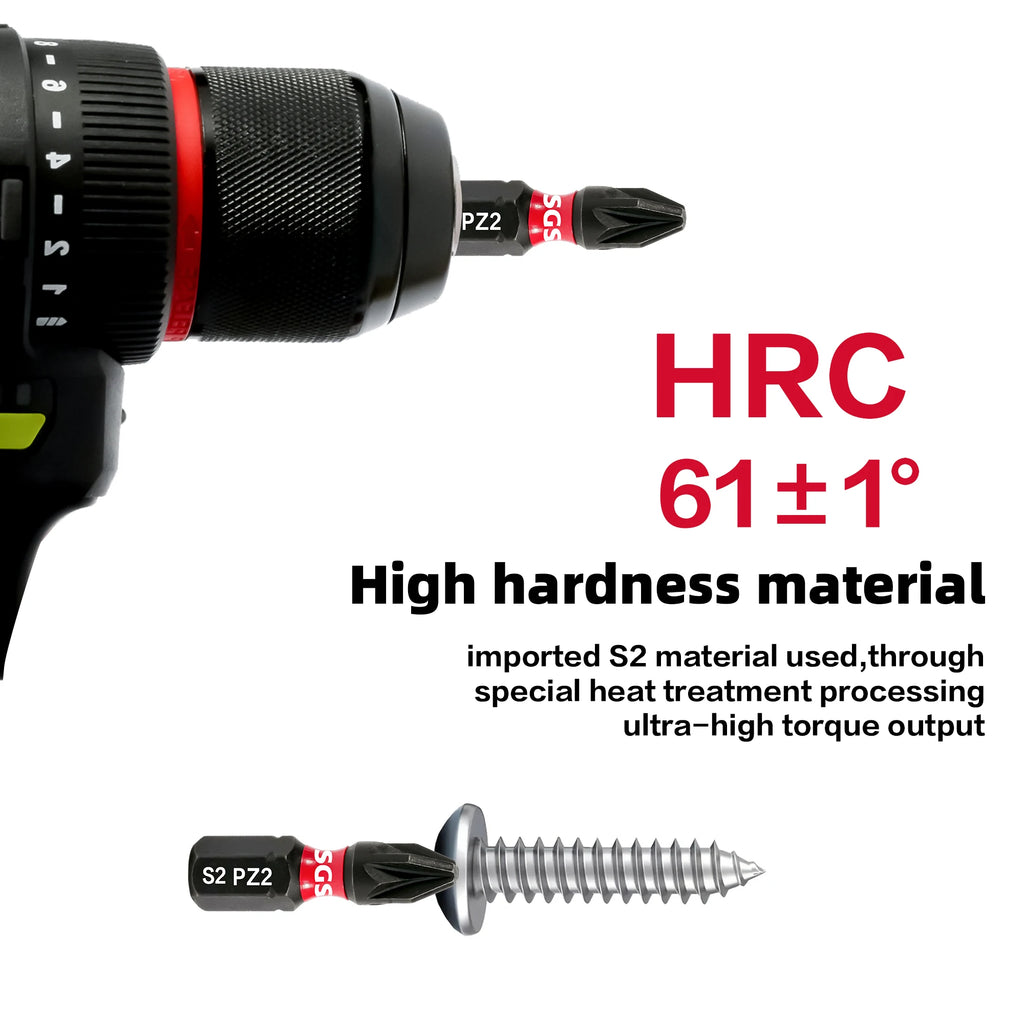 21-Piece Phillips Bit Set Made of S2 Steel, 25/50mm Size, 60mm Deep Screw Extension Rod, Impact-Resistant, Corrosion-Resistant, Strong Magnetic Adsorption, Non-Slip, Easy to Use, Suitable for Power Tools / Digital Repair / Of