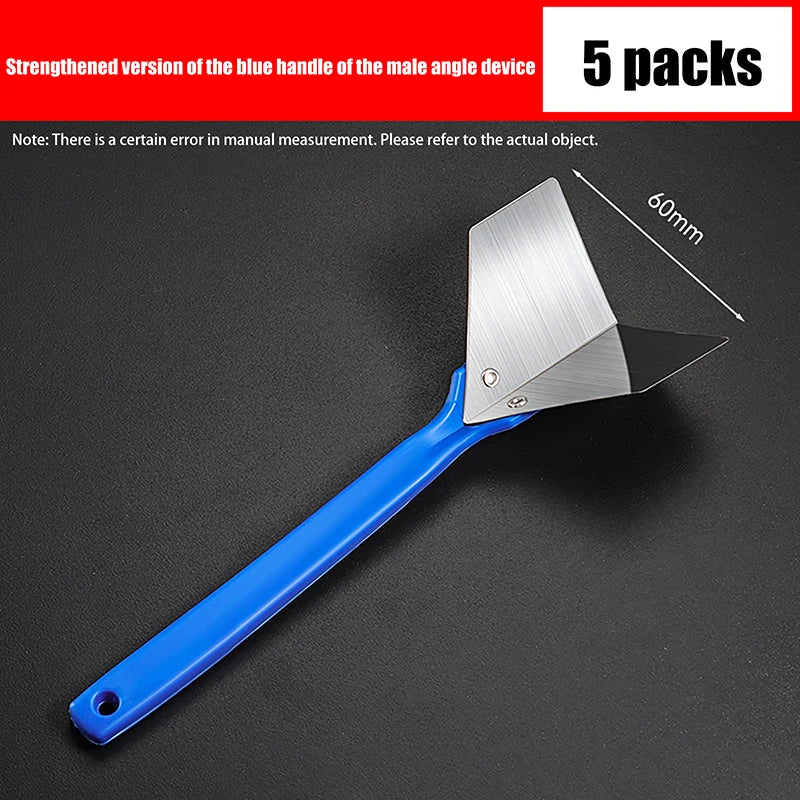 Practical Painting Tools; Stainless Steel Corner Trowel, Sealing Spatula and Durable Plastic Handle Putty Scraper