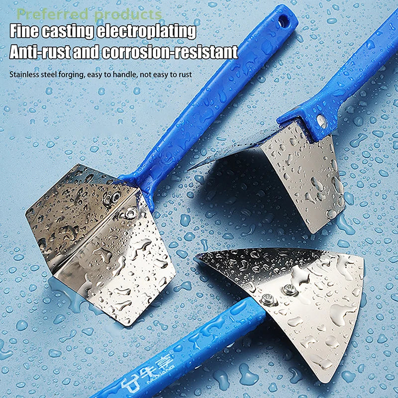 Practical Painting Tools; Stainless Steel Corner Trowel, Sealing Spatula and Durable Plastic Handle Putty Scraper