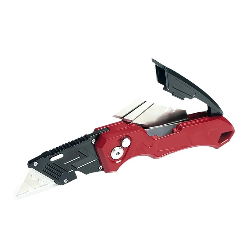 Folding Utility Knife Replaceable Utility Knife for Cable Cartons Cardboard Boxes Cutter Handle Knife Blades Outdoor Hand Tool