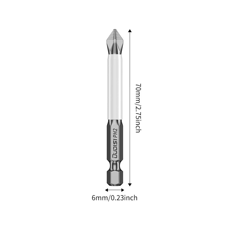 70mm/2.9 Inch Phillips Impact Screwdriver Bit: Perfect for Plastic, Wood, and Metal Projects in Home, Office, and Factory!