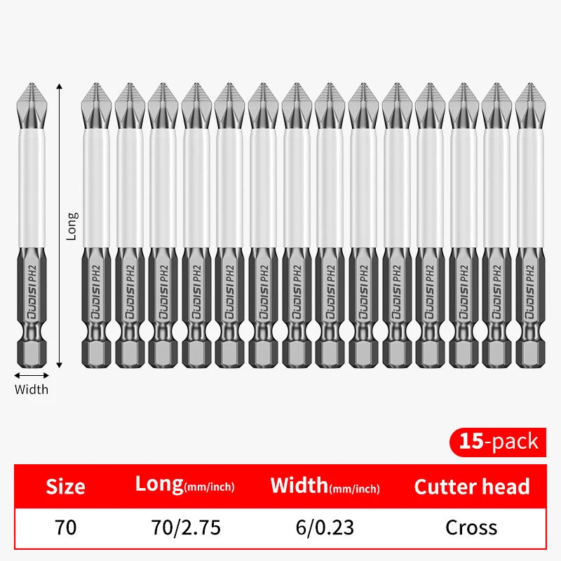 70mm/2.9 Inch Phillips Impact Screwdriver Bit: Perfect for Plastic, Wood, and Metal Projects in Home, Office, and Factory!