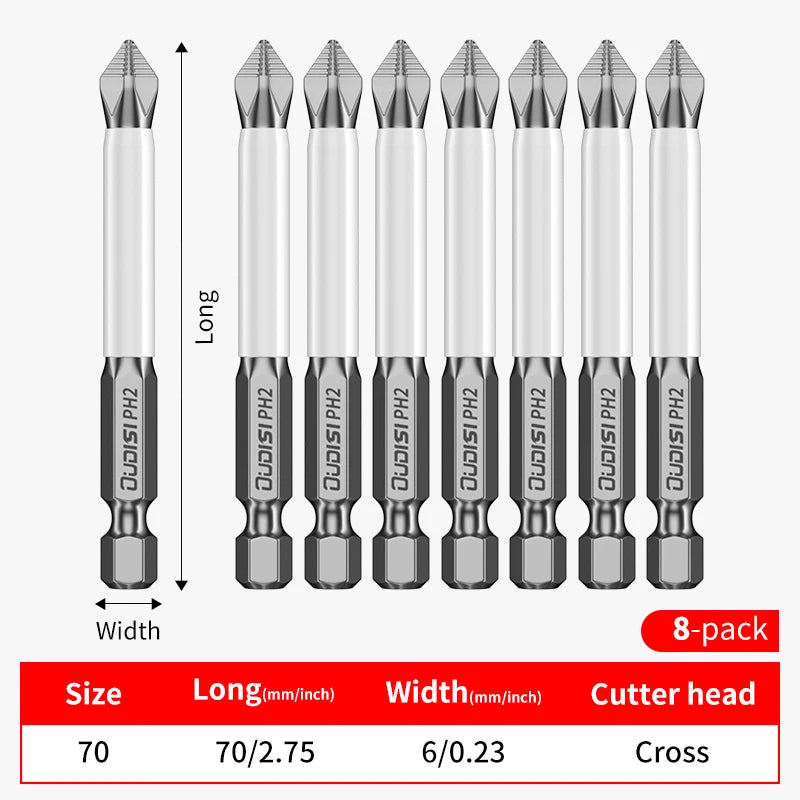70mm/2.9 Inch Phillips Impact Screwdriver Bit: Perfect for Plastic, Wood, and Metal Projects in Home, Office, and Factory!