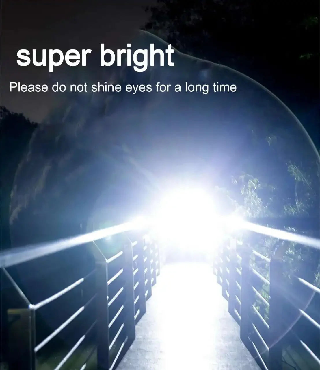 9000000LM LED Strong Light Flashlight Portable Rechargeable Lamp Built-in Battery Long Range Tactical Lantern Outdoor Lights