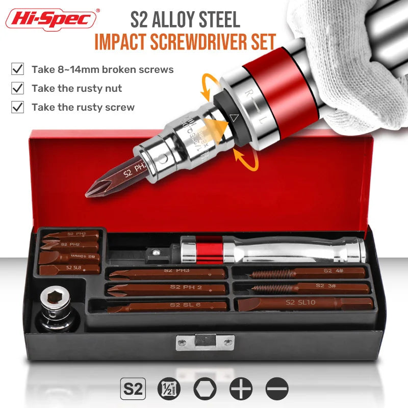Impact Screwdriver Sets  Slotted Cross Screwdriver Bit Set Multifucntion Portable Drill Tool Set Screw Driver Bits Hand Tools