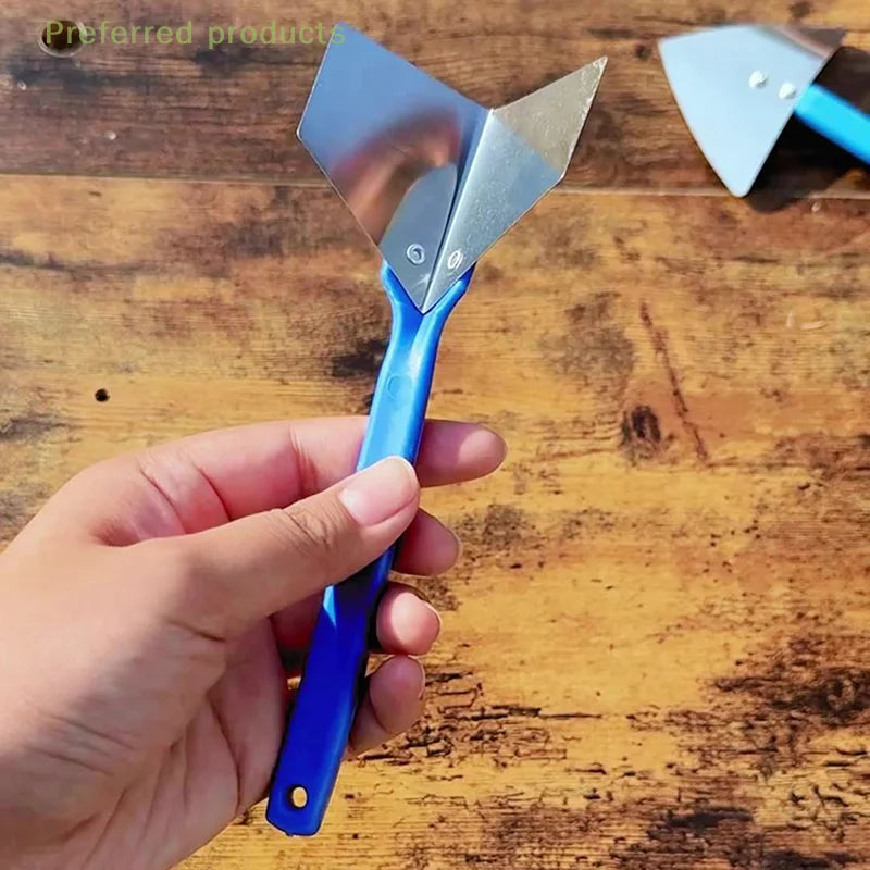 Practical Painting Tools; Stainless Steel Corner Trowel, Sealing Spatula and Durable Plastic Handle Putty Scraper