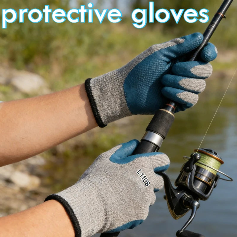 Heavy Duty Industrial Safety Work Gloves Rubber Coated Works Gloves for Men Assembly Mechanic Construction Safety Accessories