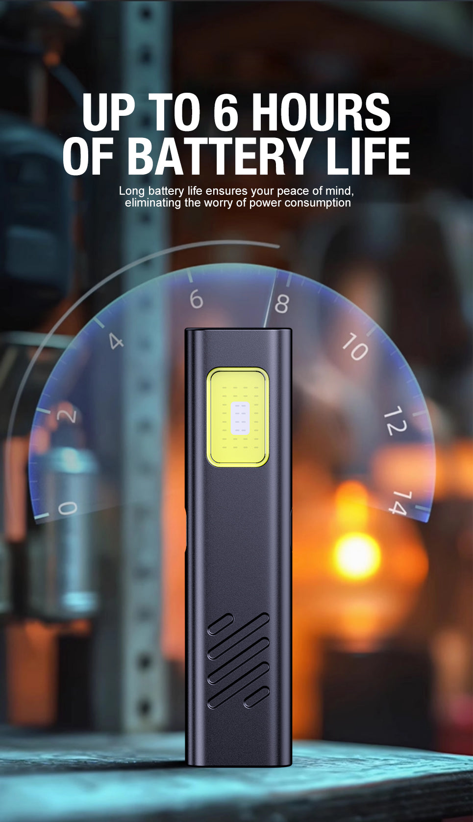 Security flashing work light warning light strong light mini portable outdoor maintenance emergency EDC flashlight knife cap cli