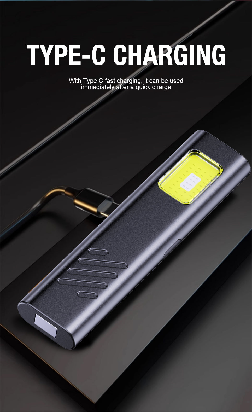 Security flashing work light warning light strong light mini portable outdoor maintenance emergency EDC flashlight knife cap cli